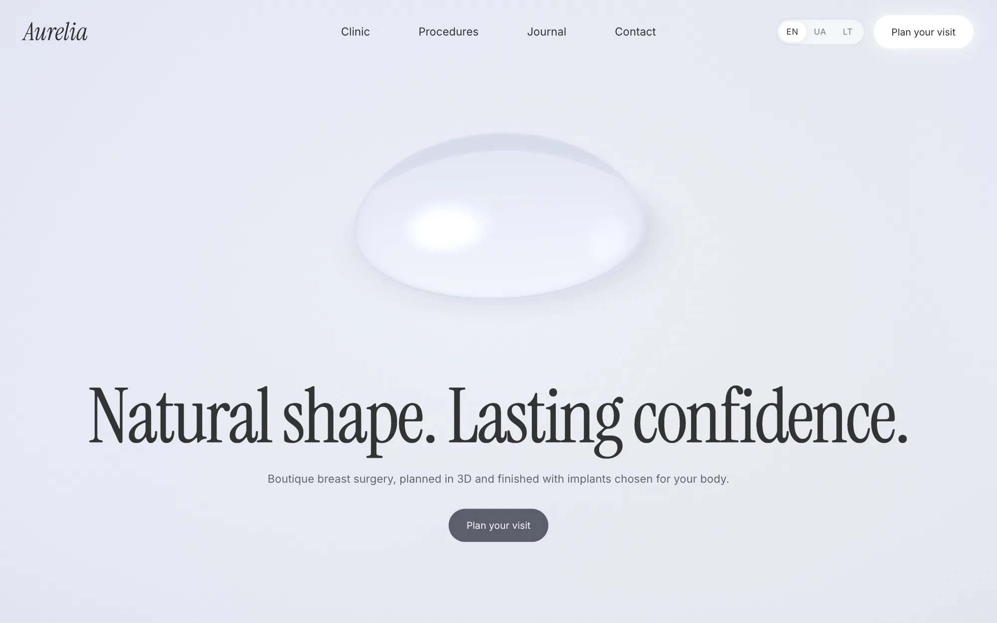 Aurelia concept, first screen with the 3D implant
