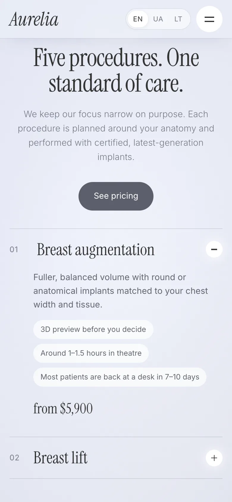 Procedures on a phone