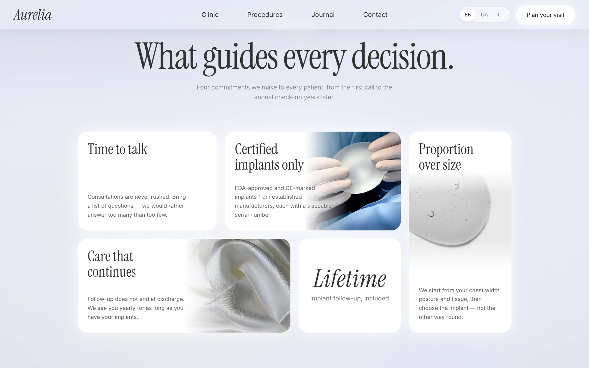 What guides every decision: the clinic's principles