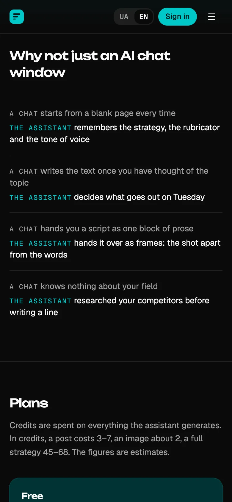 Why not just an AI chat, on a phone