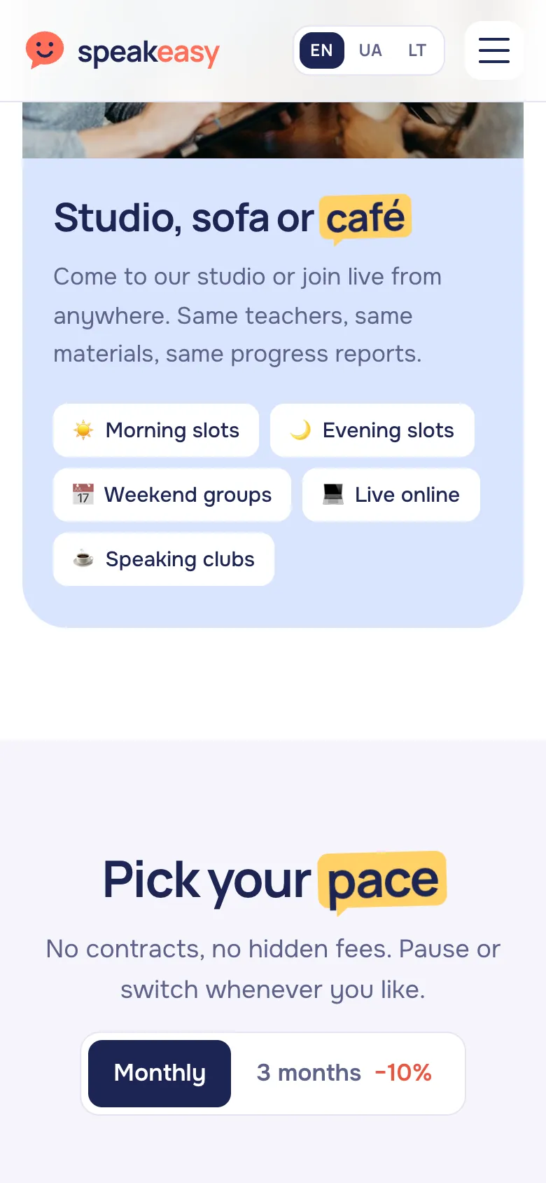 Formats on a phone